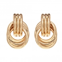 Gold Plated Mini Ring Stud Earrings