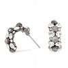 Monochrome Crystal Half Hoop Earring