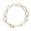 Silver And Gold Plate Chain Bracelet