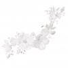 Silver Plated Enamel Petal & Crystal Leaves Hair Slide