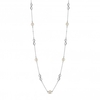 Silver Plated Infinity And Pearl Rope Necklace