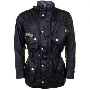 Barbour International Mens Black International Original Waxed Jacket