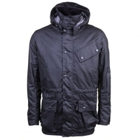 Barbour International Mens Black Onyx Waxed Jacket