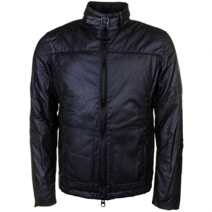 Barbour International Mens Black Winter Track Waxed Jacket