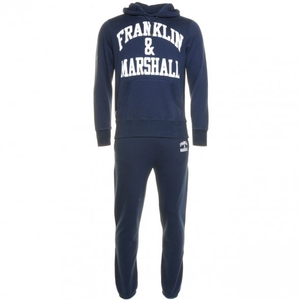 Franklin & Marshall Navy Arch Logo Hooded Tracksuit