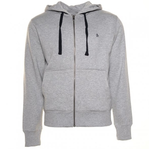 Original Penguin Mens Rain Heather Secret Sam Zip Hooded Sweat