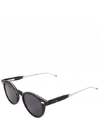 Folding Round Frame Sunglasses Black