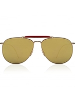 Mirrored Aviator Sunglasses Gold