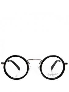 Round Frame Clear Lenses Glasses Black