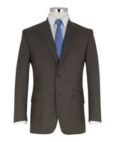 Racing Green Taupe sharkskin 2 button suit jacket Taupe