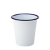 Utopia Enamelware Pot 32cl White / Blue Rim (1 x 12)