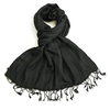 Womens Black Scarf - Pashminas Scarves - Various patterns,  designs and colours - Striped,  Sparkly,  Checked - Scarf for ladies & girls