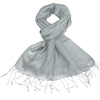 Womens Grey Plain Scarf - Pashminas Shawls - Various patterns,  designs and colours - Striped,  Sparkly,  Checked - Womens scarf for girls