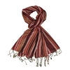 Womens Red Multi-Coloured Striped Scarf - Pashminas Shawls - Various patterns,  designs and colours - Striped,  Sparkly,  Checked - Womens scarf for girls