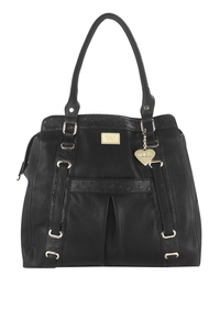 Carly Black Ostrich Bag