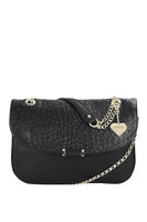 Charlotte Black Ostrich Handbag