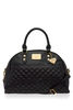 Daisy Black Quilted Tote