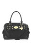 Iris Black Ostrich Tote