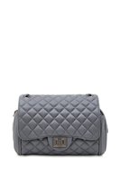 Knightsbridge Quilted Grey Handbag