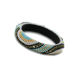 Beaded Bangle Blue - One Size