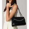 Chain Accent Handbag Black - One Size
