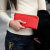 Chain Inset Patent Wallet Red - One Size