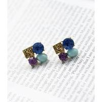 Cluster Stud Earrings Turquoise - One Size
