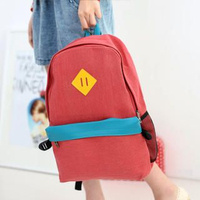 Contrast Trim Backpack Red - One Size
