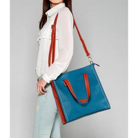 Convertible Structured Tote Blue - One size