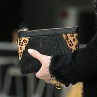 Leopard Print Pouch Black - One Size