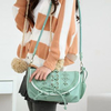 Perforated Detail Crossbody Bag Green - One Size