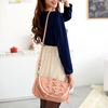 Perforated Detail Crossbody Bag Pink - One Size