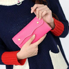 Snap Button Wallet Fuchsia - One Size