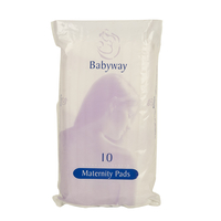 10 x Babyway Maternity Towels/Pads - Absorbent