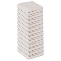 100% Cotton Wash Face Cloth Towel Flannel - Plain Cream