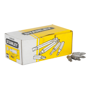 100 x Stanley Screwdriver Drill Bits - PH1 x 25mm - 3-68-942