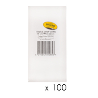 100 x Velcro Hook & Loop Coins - White - 22mm