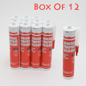 12 x Unibond General Purpose Silicone - Brown - 300ml