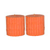 2 x Amscan Pillar Wax Candle - Orange