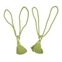 2 x Curtain Tieback Tassels - Apple Green