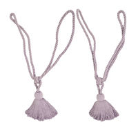 2 x Curtain Tieback Tassels - Cotton - Lilac
