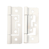 2 x Steel Door Hinges - White - 25 x 62mm
