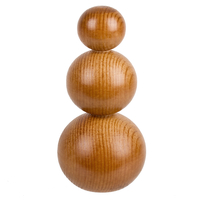 2 x Swish Curtain Pole End Finials - 28mm - 3 Tiered Balls