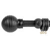 2 x Swish Curtain Pole End Finials - 28mm - Ball With Ridges
