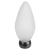 2 x Swish Curtain Pole End Finials - 28mm - Frosted Resin Spear