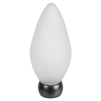 2 x Swish Curtain Pole End Finials - 28mm - Frosted Resin Spear