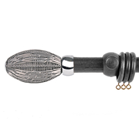 2 x Swish Curtain Pole End Finials - 28mm - Wire Spear