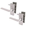 2 x Union Raven Door Handles - Aluminum