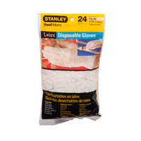 24 x Stanley Disposable Gloves - Latex - One Size