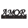 3 Hook Coat Rack - Amor Love - Black